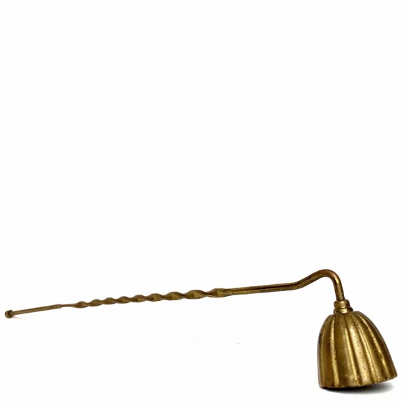 Vintage Brass Candle Snuffer Decor Spiral Handle